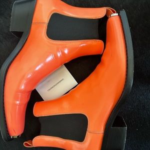 Calvin Klein 205w39nyc Orange Cowboy Boots Rare 11.5